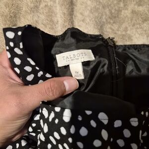 Talbots Black Dress with White Dots